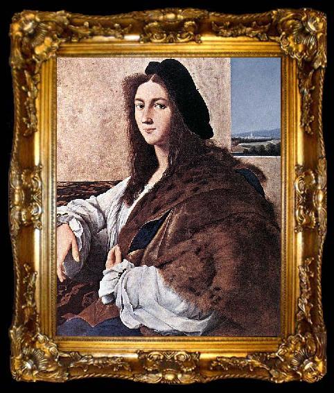 framed  RAFFAELLO Sanzio Portrait of a Young Man., ta009-2